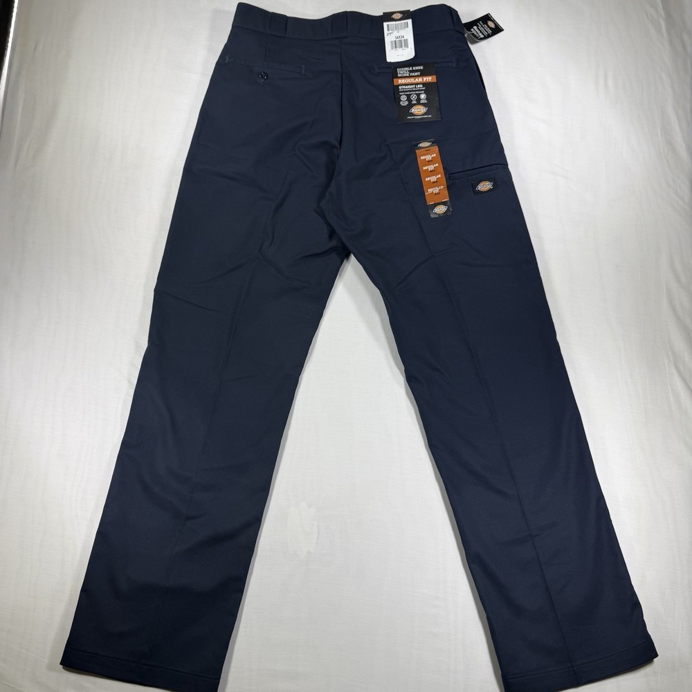 Dickies Flex Double Knee Regular Fit Uniform Work Pant Navy Blue 34x34 WP882DN